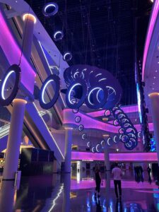 Rings of time art installation at the MSG Sphere in Las Vegas. By Nassal / NFusion